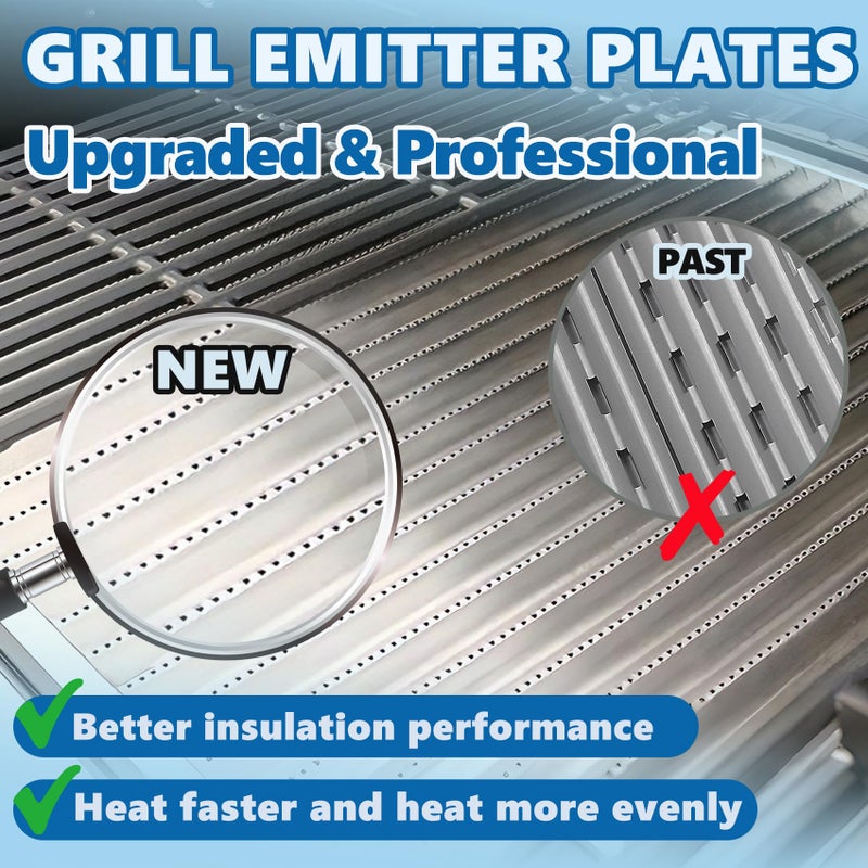 SafBbcue 3 Pack Stainless Steel G533-2200-W1 True Infrared Grill Emitter Plates for Charbroil 463242715 463242716 463276016 466242715 466242815 463257520 17 Inch Replacement Grill Emitter Grates Parts - Image 5